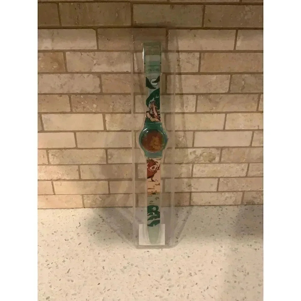 New Vintage Lenticular Disney Kids Green Plastic Lion‎ King Digital Watch  bz